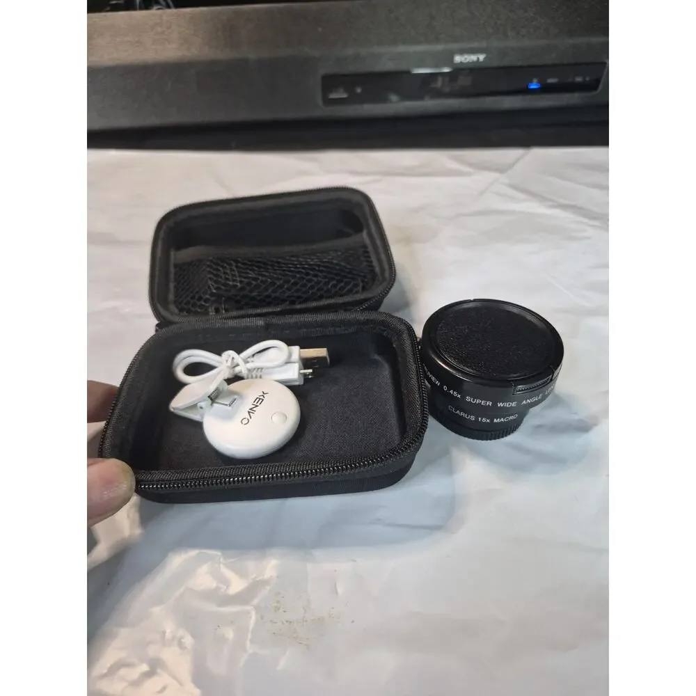 Xenvo Camera Pro Lens Kit w/ LED Light 0.45x Super Wide Angle Lens 15x Macro